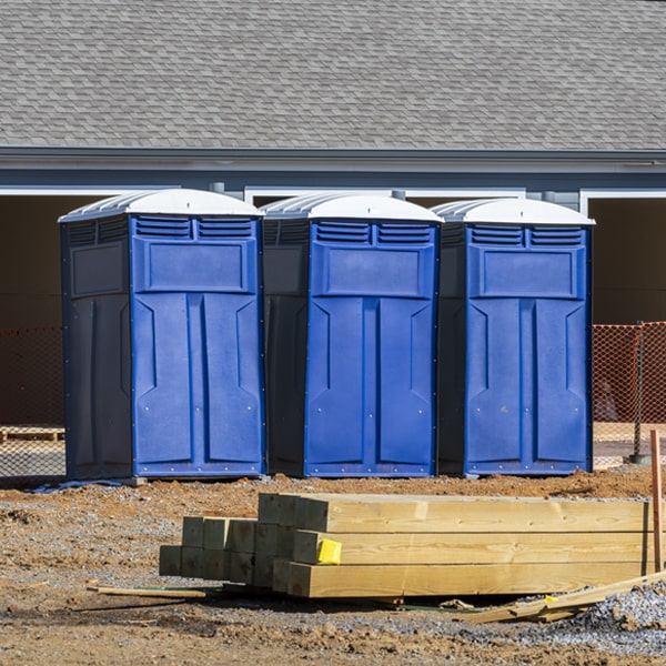 how often are the portable toilets cleaned and serviced during a rental period in Curtis